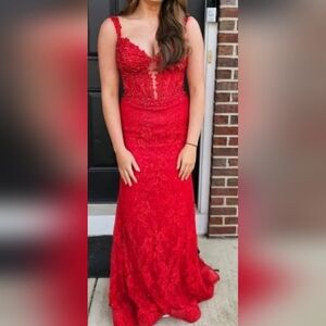 Red Prom Dress Size 4